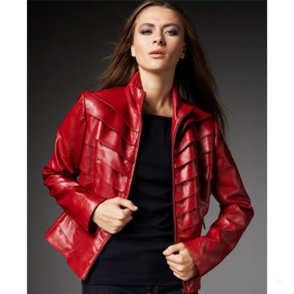 Neiman Marcus Exclusive Leather Jacket